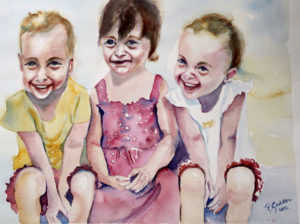 Portrait, Mädchen watercolours